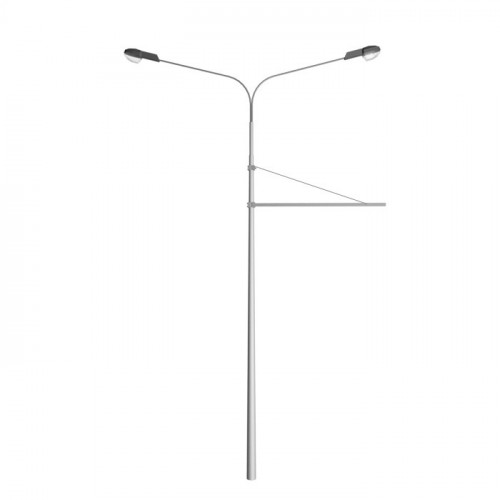 Опора контактной сети граненая фланцевая круглая МКСф-700-9,0 150х395х9 мм