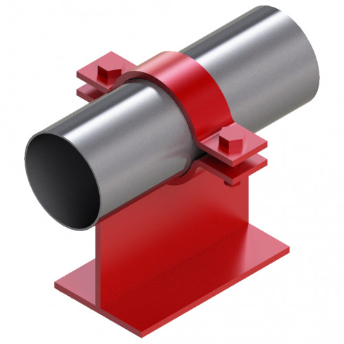 Опора неподвижная хомутовая тавровая для тепловых сетей исп. АС22 09Г2С 89х100х340х156 мм ОСТ 36-146-88 6,4 кг