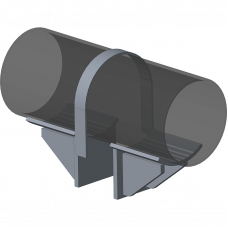 Опора неподвижная хомутовая с дополнительными упорами для тепловых сетей ТС-669.00.00 133х115х134 мм Серия 5.903-13 выпуск 7-95 4,2 кг