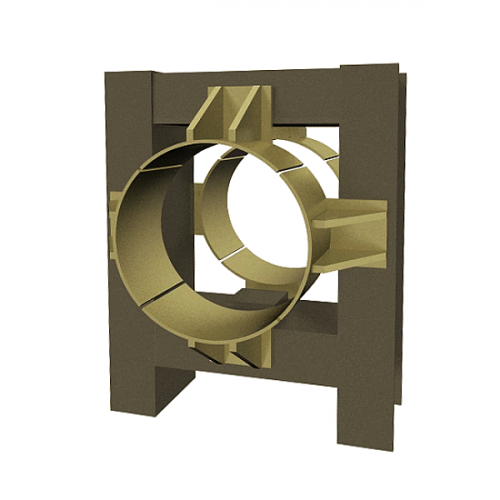 Опора неподвижная четырехупорная усиленная стальная для тепловых сетей ТС-664.00.00 1220х400х340х1504 мм Серия 5.903-13 выпуск 7-95 257 кг