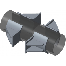 Опора неподвижная двухупорная усиленная для тепловых сетей ТС-662.00.00 377х140х167х596 мм Серия 5.903-13 выпуск 7-95 22,1 кг