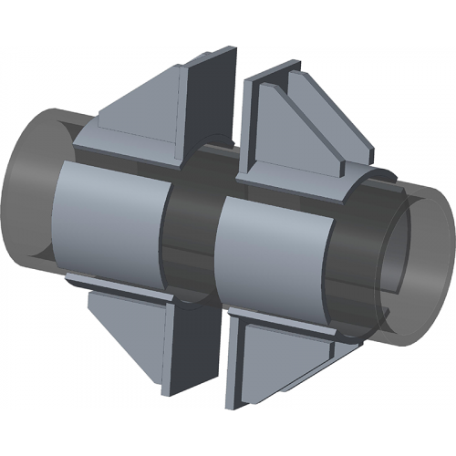 Опора неподвижная двухупорная усиленная с дополнительными подушками для тепловых сетей ТС-663.00.00 219х120х137х432 мм Серия 5.903-13 выпуск 7-95 19,14 кг