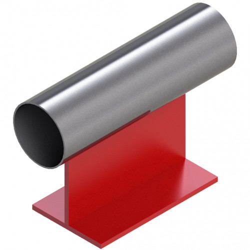 Опора неподвижная приварная тавровая для тепловых сетей исп. АС10 09Г2С 38х100х100 мм ОСТ 36-146-88 0,7 кг