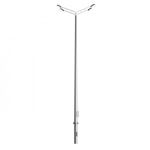 Опора освещения силовая граненая фланцевая круглая СФГ-400(90)-8,0-01-ц 09Г2С 90х207х8 мм